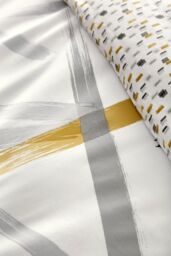 Appletree 'Leda' 100% Natural Cotton Print Duvet Cover Set in Grey - Size: Double - thumbnail 3