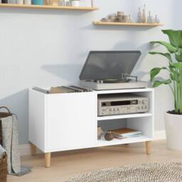 Berkfield Home Record Cabinet White 84.5x38x48 cm Engineered Wood - thumbnail 2