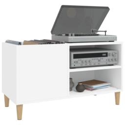 Berkfield Home Record Cabinet White 84.5x38x48 cm Engineered Wood - thumbnail 4