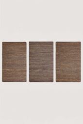 Homescapes Madras Leather Hemp Rug in Brown - Size: 150 cm x 240 cm - thumbnail 5