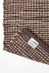 Homescapes Madras Leather Hemp Rug in Brown - Size: 150 cm x 240 cm - thumbnail 7