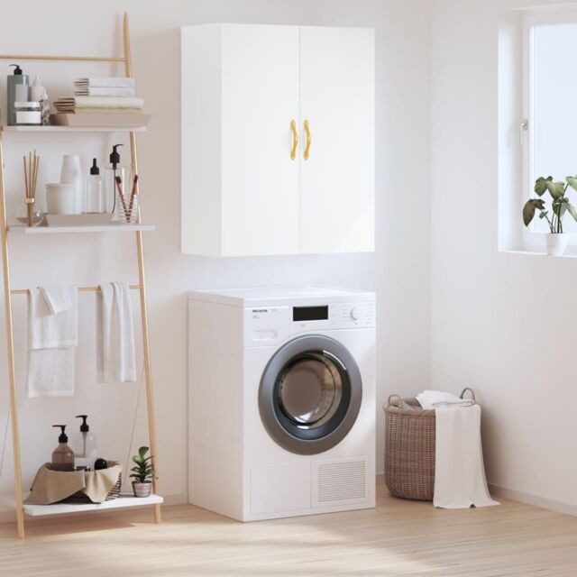 Berkfield Home Wall Mounted Cabinet White 69.5x34x90 cm - image 1