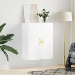 Berkfield Home Wall Mounted Cabinet White 69.5x34x90 cm - thumbnail 3