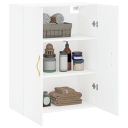 Berkfield Home Wall Mounted Cabinet White 69.5x34x90 cm - thumbnail 5