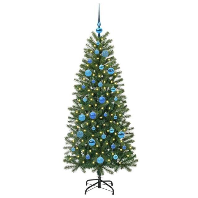 Berkfield Home Elegant Artificial Christmas Tree with 150 LEDs Green 150 cm PE a - image 1