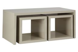 Orsina Coffee Table with Space-Saving Nesting Tables, Grey Coffee Tables, Contemporary Wooden Coffee Table Set - thumbnail 2
