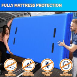 SPETLEK Mattress Bag for Moving Storage Handles Zipper in Blue - thumbnail 6