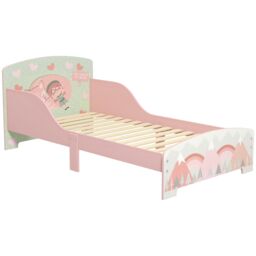 ZONEKIZ Toddler Bed Frame, Kids Bedroom Furniture for Ages 3-6 Years in Pink - thumbnail 2