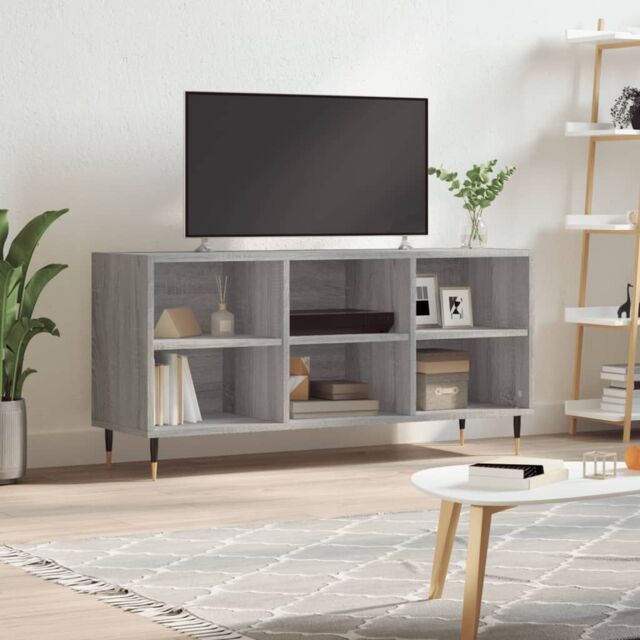Berkfield Home TV Cabinet Grey Sonoma 103.5x30x50 cm Engineered Wood - image 1