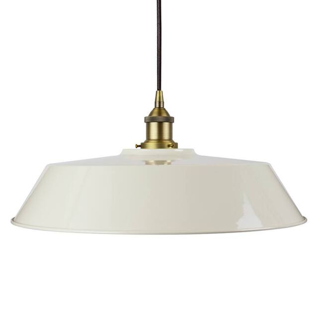 SE Home Clay White Large Chancery Pendant Light - Matt Antique Brass - image 1