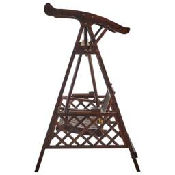 Wyld and Coco 2-Seater Garden Swing Canopy - Spruce Wood Rustic Brown - thumbnail 6