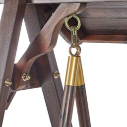 Wyld and Coco 2-Seater Garden Swing Canopy - Spruce Wood Rustic Brown - thumbnail 8