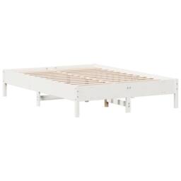 Berkfield Home Beautiful Bed Frame without Mattress White 150x200 cm King Size S - thumbnail 6