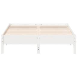 Berkfield Home Beautiful Bed Frame without Mattress White 150x200 cm King Size S - thumbnail 4