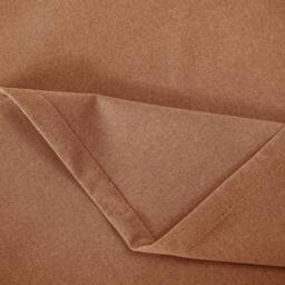Happy Homewares Modern Textured Linen Fabric Blackout Eyelet Curtains - 2 Panel in Burnt Orange - Size: 120 cm width x 160 cm drop - thumbnail 3