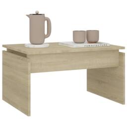 Berkfield Home Coffee Table Sonoma Oak 68x50x38 cm Engineered Wood in Light Brown - Size: 68 x 50 x 38 cm - thumbnail 4