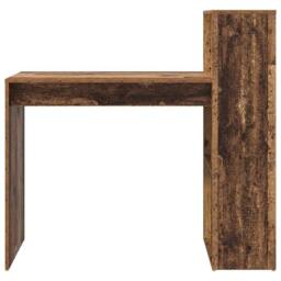 Berkfield Home Writing Desk Old wood Engineered wood Standard Storage in Brown - thumbnail 5