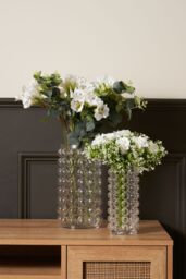 BHS Medium Clear Bobble Glass Vase - thumbnail 4