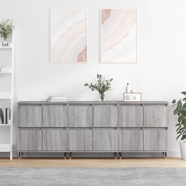 Berkfield Home Sideboards 3 pcs Grey Sonoma Engineered Wood - image 1