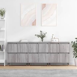 Berkfield Home Sideboards 3 pcs Grey Sonoma Engineered Wood