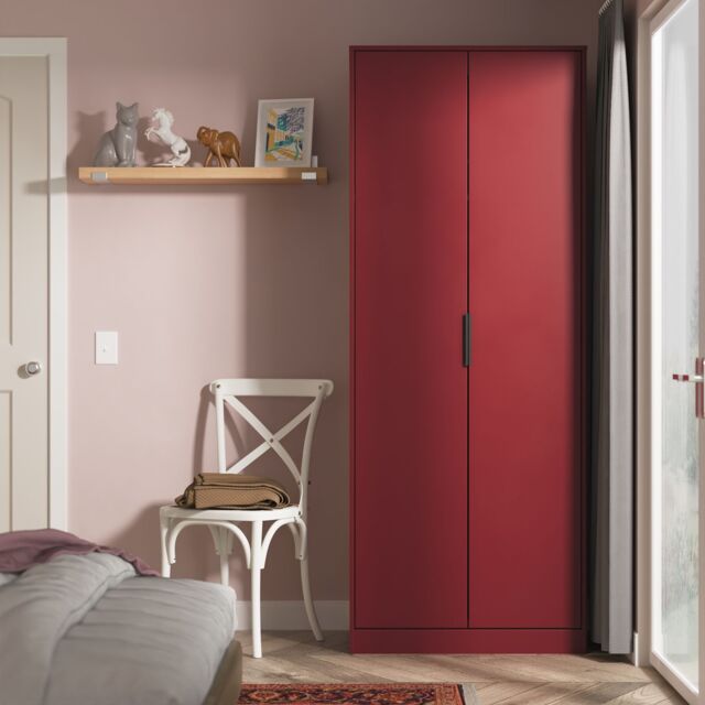 Ready Assembled 2 U Fuji 2 Door Wardrobe (Ready Assembled) in Dark Red - image 1