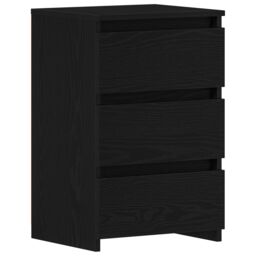 Berkfield Home Nightstands 2 pcs Black Oak 40x35x62.5 cm Made of Engineered Wood - thumbnail 2