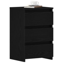 Berkfield Home Nightstands 2 pcs Black Oak 40x35x62.5 cm Made of Engineered Wood - thumbnail 3