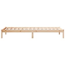 Berkfield Home Extra Long Bed Frame without Mattress 80x210 cm Solid Wood Pine in Brown - thumbnail 5