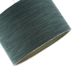 Happy Homewares Designer Bobbled & Textured Linen Fabric Round Drum Lamp Shade in Dark Green - Size: 12 inches - thumbnail 4