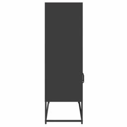 Berkfield Home Highboard Black 68x39x123 cm Steel - Size: 68 x 39 x 123 cm - thumbnail 7