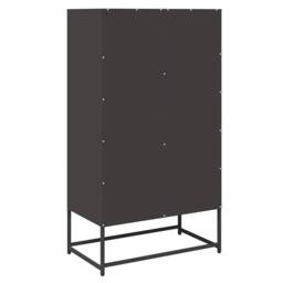 Berkfield Home Highboard Black 68x39x123 cm Steel - Size: 68 x 39 x 123 cm - thumbnail 8