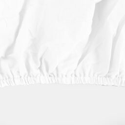 OHS Plain Bed Sheet Microfibre Deep Fitted Soft in White - Size: Double - thumbnail 6