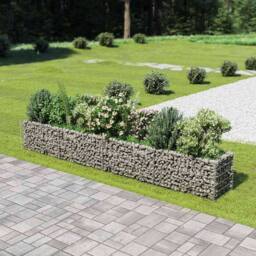 Berkfield Home Durable Gabion Raised Bed Galvanised Steel 360x50x50 cm in Silver - Size: 360 x 50 x 50 cm - thumbnail 2
