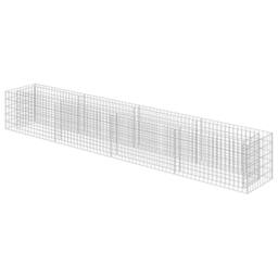 Berkfield Home Durable Gabion Raised Bed Galvanised Steel 360x50x50 cm in Silver - Size: 360 x 50 x 50 cm - thumbnail 3