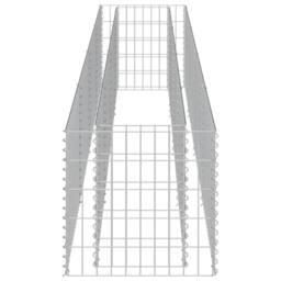 Berkfield Home Durable Gabion Raised Bed Galvanised Steel 360x50x50 cm in Silver - Size: 360 x 50 x 50 cm - thumbnail 6