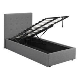 Lemon Pavilion Furniture Lucca Plus 3.0 Single Bed - Linen - L208 x W110 x H113 cm - Grey - thumbnail 1