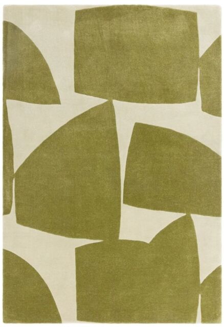 The Rug Shop UK Green Modern Easy to clean Hand Made Abstract Area Rug - Size: 160 cm x 230 cm - image 1