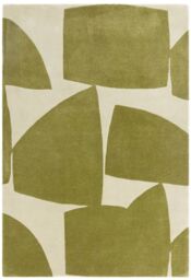 The Rug Shop UK Green Modern Easy to clean Hand Made Abstract Area Rug - Size: 160 cm x 230 cm - thumbnail 1
