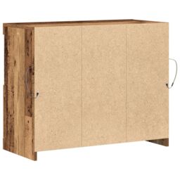 Berkfield Home Sideboard with LED Lights Old Wood 81x37x67 cm in Brown - Size: 81 x 37 x 67 cm - thumbnail 5