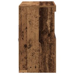 Berkfield Home Sideboard with LED Lights Old Wood 81x37x67 cm in Brown - Size: 81 x 37 x 67 cm - thumbnail 7