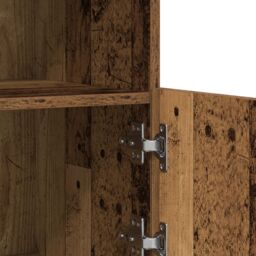 Berkfield Home Sideboard with LED Lights Old Wood 81x37x67 cm in Brown - Size: 81 x 37 x 67 cm - thumbnail 9