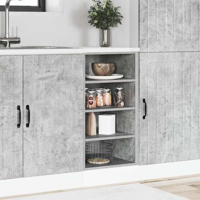 Berkfield Home Durable Bottom Cabinet Concrete Grey 40x44.5x81.5 cm Engineered Wood - image 1