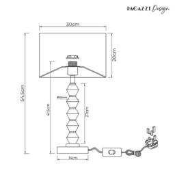 Pagazzi Trezza Walnut Table Lamp in Brown - thumbnail 7