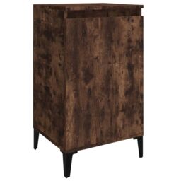 Berkfield Home Bedside Cabinets 2 pcs Smoked Oak 40x35x70 cm Engineered Wood in Brown - Size: 40 x 35 x 70 cm - thumbnail 5