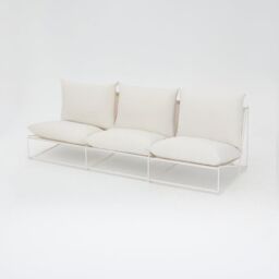 Home Detail Marina Steel 3 Seater Garden Chair in White - thumbnail 3