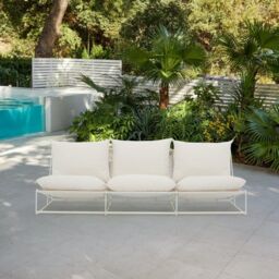 Home Detail Marina Steel 3 Seater Garden Chair in White - thumbnail 2