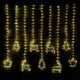 Samuel Alexander 1.2m Light up Festive Curtain Christmas Lights with Warm White LEDs - thumbnail 2