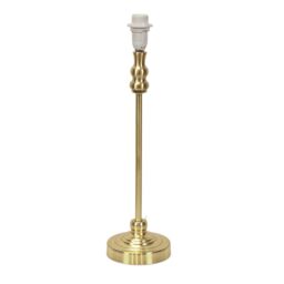 ValueLights Maggie Metal Candlestick Slim Table Lamp Base in Gold - thumbnail 1