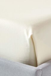 Homescapes Egyptian Cotton Flat Sheet 1000 Thread Count in Cream - Size: Single Flat - thumbnail 3