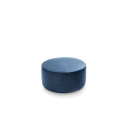 Abakus Direct Chicago Spill-Proof Velvet Quilted Swivel Footstool in Dark Blue - thumbnail 2